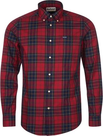 Barbour Casual Elegant Op Maat Gemaakt Overhemd - Heren - Casual Overhemden - Rood - S - Katoen - Overhemden