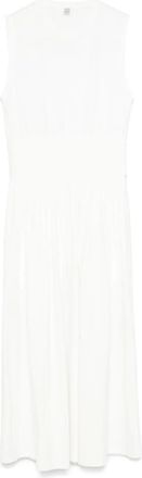 Toteme Abito lungo smanicato in cotone - Bianco