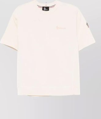 Moncler logo cotton crew neck short sleeve top