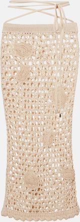 The Attico Open-knit cotton beach cover-up