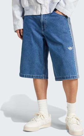 adidas Originals adicolor Firebird - Pantaloncini in denim blu medio