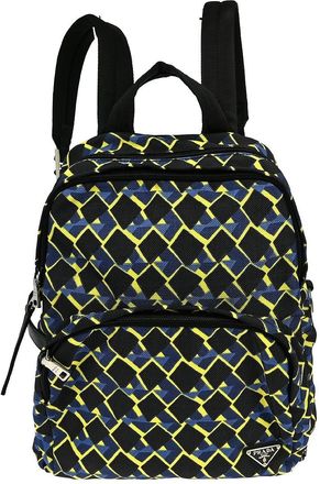 Prada Vintage Backpack Canvas Black Canvas Backpack Bag (Pre-Owned)