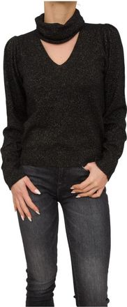Twinset V-hals Kasjmier Trui Afneembare Kraag Zwart - Dames - V-hals truien - Zwart - S - Kasjmier - Truien & Vesten