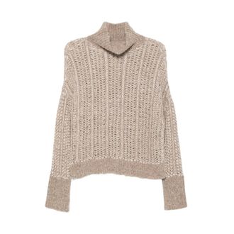 Antonelli Maglione Dolcevita Gallura - - Knitwear - Donna - Beige - S