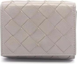Bottega Veneta Pre-owned Wallets, female, Gray, Size: ONE SIZE Pre-owned Leather Wallet
