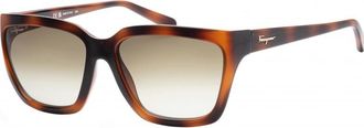 Ferragamo Womens SF1018S 59 214 Fashion Sunglasses - Brown - One Size