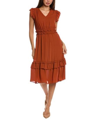 Nanette Lepore Ruffle Midi Dress