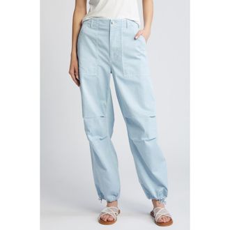 Rag & Bone Savannah High Waist Twill Utility Pants in Light Blue at Nordstrom Rack, Size 10