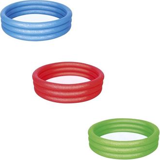 Trade Shop Trade Shop - Piscina Gonfiabile 122x25cm Tinta Unita Effetto Ghiaccio 3 Anelli Giardino 51025