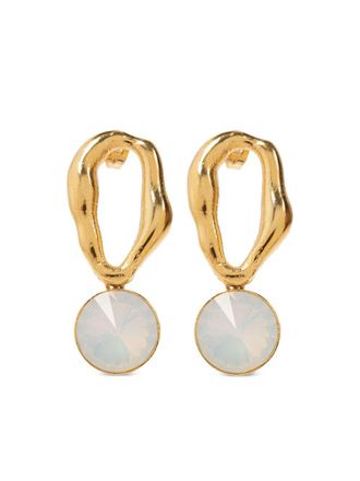 Forte_Forte crystal-embellished sculpted earrings - Gold