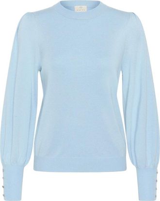 Kaffe Ronde hals gebreide kleding - Dames - Ronde hals truien - Blauw - 2XL - Truien & Vesten