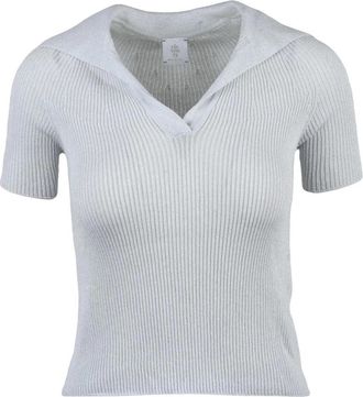 Eleventy Light Grey Cotton Polyester Polyamide Polo Shirt