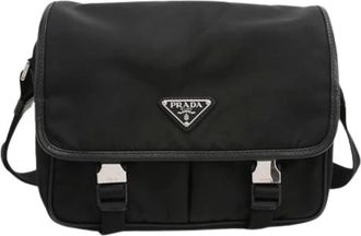 Prada Pre-owned Cross Body Bags, male, Black, Size: ONE SIZE Pre-owned Vintage Shoulder Bag