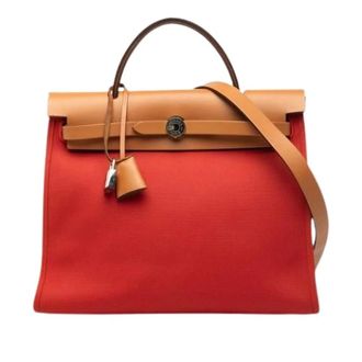 Herm&egrave;s Pre-owned Herbag Zip 31 - Dames - Pre-owned - Oranje - Maat: ONE Size Leer