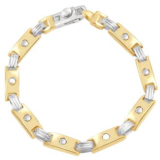 Pompeii3 Mens Link 14k Gold (48gram) or Platinum (78gram) 7mm Bracelet 8