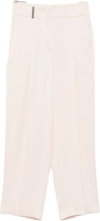 PESERICO Pleated Flared Trousers