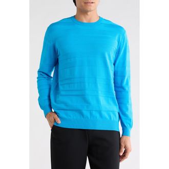 Bugatchi Stripe Sweater in Aqua at Nordstrom Rack, Size Xx-Large