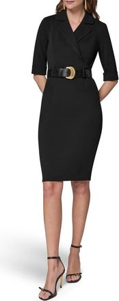 DKNY Belted Sheath Dress in Black at Nordstrom, Size 14
