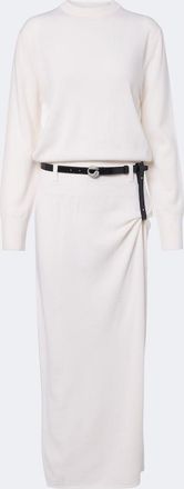 Coperni Vestido de lana y cachemir con cintur&oacute;n