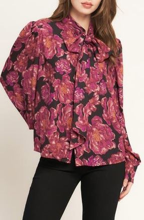 Flying Tomato Woven Long Sleeve Top in Black at Nordstrom Rack, Size Medium