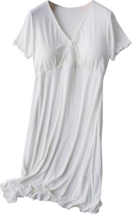 Generic Maternity Dress for Wedding Breast Feeding Dress No Wear Bra Go Out Postpartum Breast Feeding Summer Maternity Dress Clothe Woman Dress (White, M)