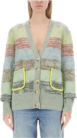 Cormio Renato Cardigan - Dames - Vesten - Veelkleurig - L - Wol - Truien & Vesten