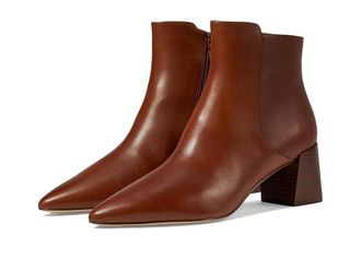 Cole Haan Catlyn Block Heel Bootie Womens Boots Dark Cuoio Leather : 10.5 B - Medium