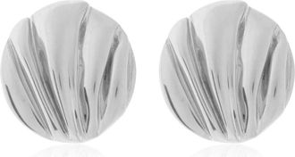 Chlo&eacute; Pleats Clip-On Oorbellen - Dames - Oorbellen - Grijs - ONE Size - Accessoires