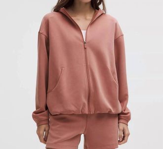 lululemon Softstreme Full-Zip Hoodie In Red Clay
