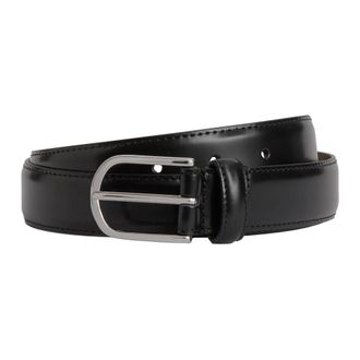 Boggi Milano Accessoires, Heren, Zwart, 90 CM, Leer, Zadelgestikte leren riem
