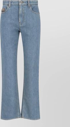 Burberry straight trousers belt loops back side pockets