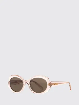 Loewe Occhiali da sole cat-eye in acetato rosa con logo lettering