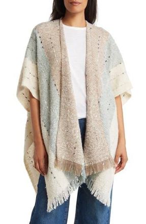 Nine West Stripe Popcorn Lux Wrap in Taupe at Nordstrom Rack