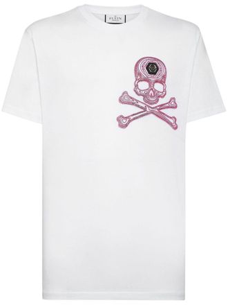 Philipp Plein skull-print cotton T-shirt - men - Cotton - S - White