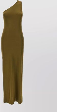 Saint Laurent maxi one-shoulder dress fitted silhouette