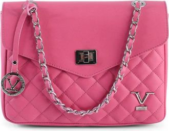 19V69 Handbags, female, Pink, Size: ONE SIZE Sauvage Finish Leather Handbag