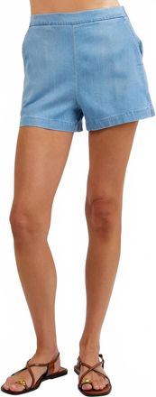 Bella Dahl Womens Clean Front Shorts In Indigo Lake