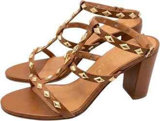 Via Roma 15 Sandal 4641 - Dames - Sandalen met hakken - Bruin - 37 EU - Leer - Schoenen