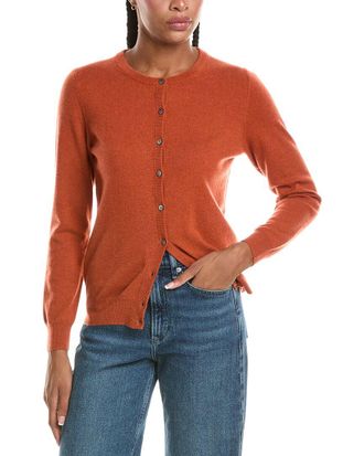 N.Peal N. PEAL Olivia Round Neck 100% Cashmere Cardigan