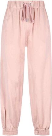 SA SU PHI High-Waisted Silk Blend Athletic Pants With Drawstring Closure