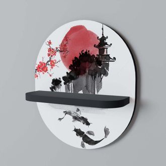 OEM Estante Ovalado Cherry Shadows Negro