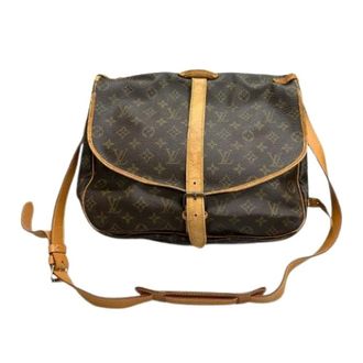 Louis Vuitton Pre-owned Saumur Monogram Schoudertas - Dames - Pre-owned - Bruin - Maat: ONE Size Leer