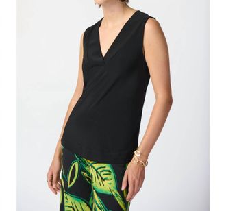 Joseph Ribkoff Silky Knit Sleeveless Top In Black