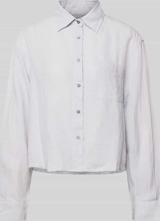 Marc O'Polo Relaxed Fit Hemdbluse aus reinem Leinen in Hellblau, Gr&ouml;&szlig;e 34