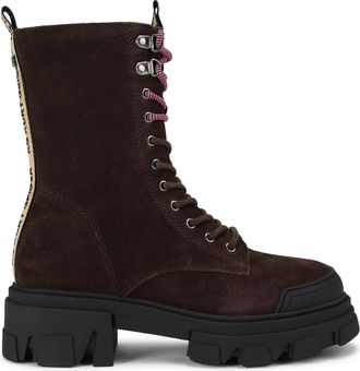 Kurt Geiger Womens Suede Trekker Lace Up3 Boots - Brown - Size UK 3