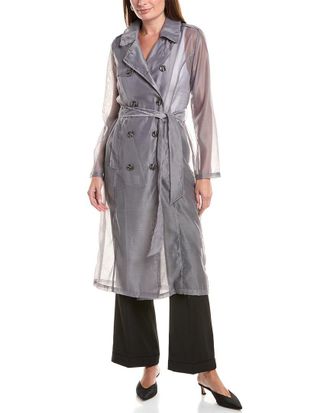 NVLT Nvlt Organza Trench Coat