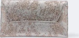 Aquazzura Clutch Envelope de piel metalizada