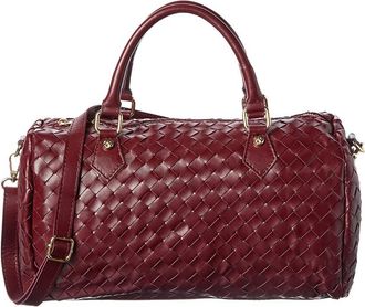 Persaman New York Greta Handwoven Leather Duffel Bag