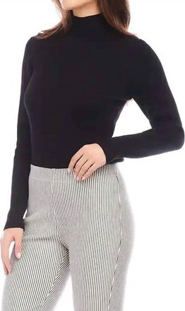 Karen Kane Rumer Ribbed Turtleneck Sweater In Black