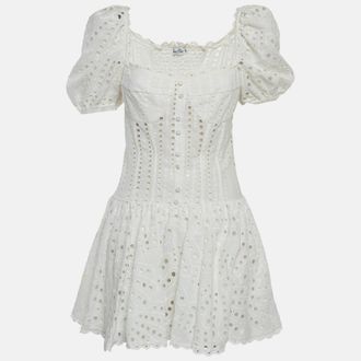 Charo Ruiz Ibiza Charo Ruiz White Broderie Anglaise Cotton Yara Mini Dress